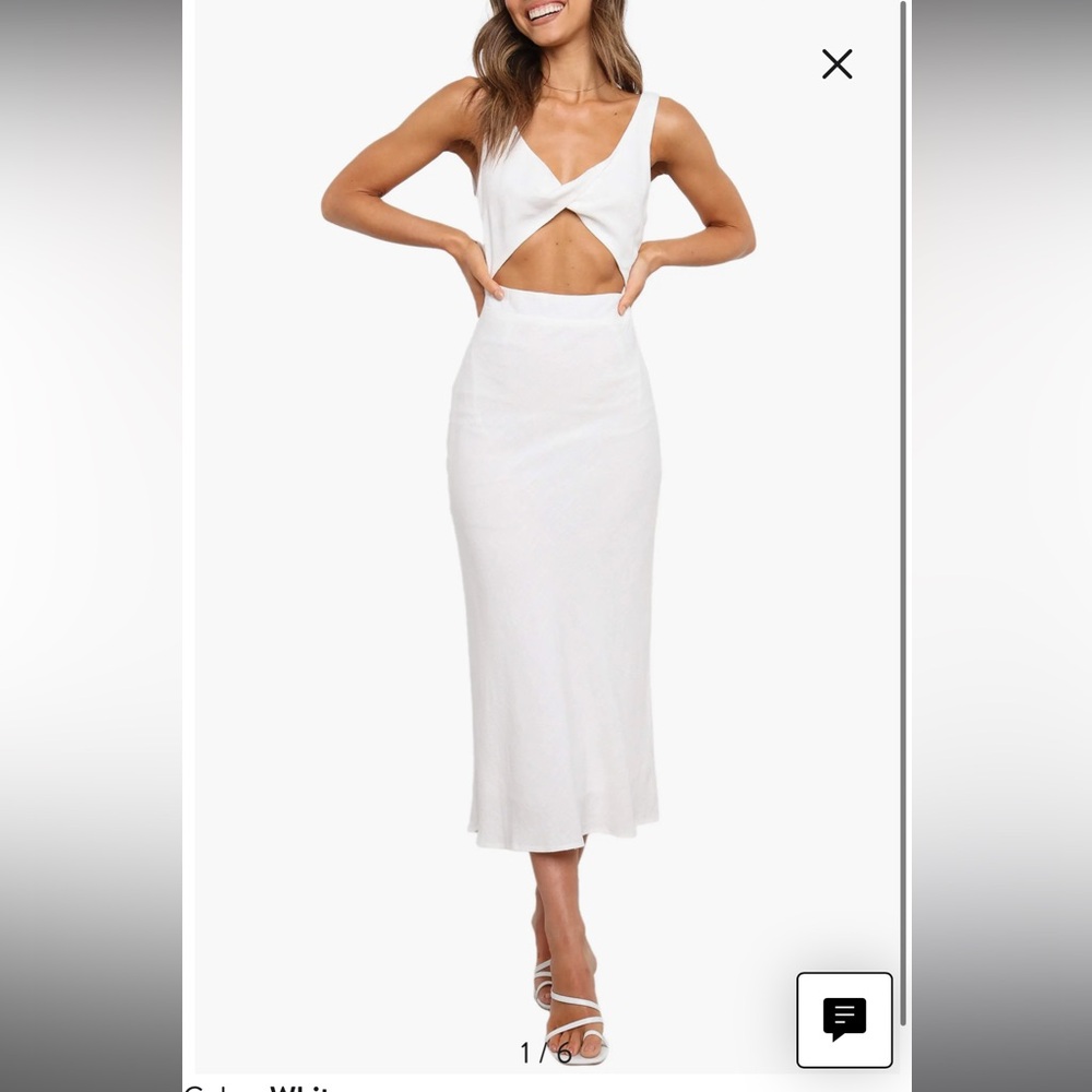 Petal & Pup White Midi Dress